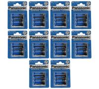 40X Batteria Panasonic AA Mignon Uso Generale 1,5V 10X 4 Pezzi Blister