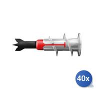 40x Fischer Tassello Autoforante Bi-Materiale Duoblade Per Cartongesso