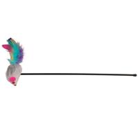 40x Trixie Bacchetta gioco topo plastica/tessuto, catnip 50 cm