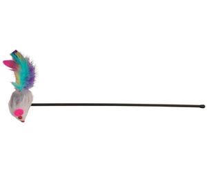 40x Trixie Bacchetta gioco topo plastica/tessuto, catnip 50 cm