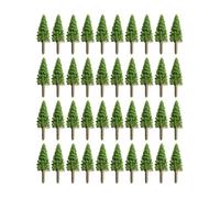40x Verde Plastica Modello Alberi 3.5cm 4. Ferrovia Diorama Wargame | Migliora i layout dei modelli ferroviari e i diorami con alberi di plastica verdi realistici a due altezze distinte.