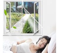 40x130cm Zanzariere Attacca & Stacca per Finestre, Zanzariera Adesiva, Rete per Zanzariera Regolabile a Piacere