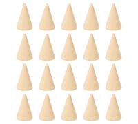 40x25mm Naturale Legno Cono cerchio Supporto,20pz Per Fai-da-te,Marrone