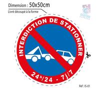 40X40 Cm - AUTOCOLLANTE DIVIETO DI SOSTA - DIVIETO DI SOSTA IS01