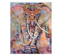(40x50cm)DIY Square Diamond Painting Full Drill Kit per Pittura a Mosaico 5D Fai Da Te con il Numero Elefante Pittura Diamante 5D Completo Quadrato Painting by Numbers Adulti DIY Ricamo Punto Croce