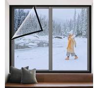 40x70cm,Kit Pellicola Isolante per Finestre per l'inverno,Tende per Isolamento Termico,Protezione dal Freddo per Mantenere Calde le Guarnizioni di Porte e Finestre,Trasparente