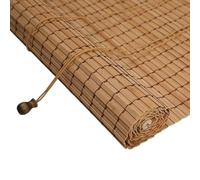 40x90cm Tenda a Rullo in Bambù per Esterno - Oscurante 90% & Impermeabile - Tapparella Avvolgibile per Balcone e Patio - Carbonizzata