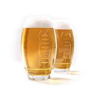 40YARDS Set di 2 bicchieri da football americano con cuciture rialzate (600 ml), regalo perfetto per fan o feste