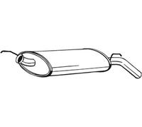 46 CV SILENZIATORE POSTERIORE PER RENAULT Super 5 B/C40 1.1 KW 34 CV 46