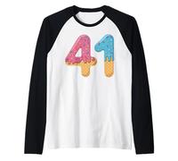41 Ice Cream Drip Meme Forty One Four Gen Alpha Slang Maglia con Maniche Raglan