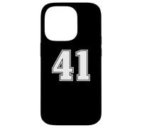41 Numeri quarantuno, grafica per sport di squadra, abbinamento universitario Custodia per iPhone 14 Pro