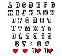 41 ornamenti per scarpe con zoccoli, numeri 0-9# e lettere ABC-Z, ornamenti per scarpe in PVC, punte per scarpe artigianato fai-da-te per scarpe, bomboniere per feste di Natale