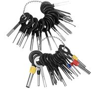 41 PCS Strumenti di Rimozione Terminale, Connettore per Auto Elettrico, Pins Rimozione Cablaggio Terminale con Portachiavi, Connettore a Crimpare Indietro Ago Rimuovi Kit per Auto (41 PCS)