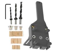 41 Pezzi Dima per Fori a Tasca 6/8/10 mm Dima per Spinatura Legno Guida per Spinatura per Angolo di Lavorazione del Legno (41pcs, grigio)