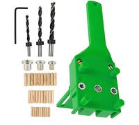 41 Pezzi Dima per Fori a Tasca 6/8/10 mm Dima per Spinatura Legno Guida per Spinatura per Angolo di Lavorazione del Legno (41pcs, verde)