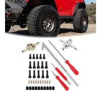 41 Pezzi Pneumatico Auto Valvola Strumento Kit Estrattore Chiave Riparazione Set