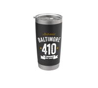 410 Baltimora Codice Area USA Città Distressed Authentic (Dark) Bicchiere termico in acciaio inox doppia parete