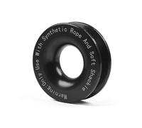 41000lbs Verricello Corda Sintetica Soft Grillo Anello Di Recupero Set Robusti Grilli Con Manicotto Protettivo For Il Del Veicolo Camion Forte Resilienza(Black Only Ring)