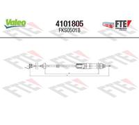 4101805 Cavo comando, Comando frizione Valeo