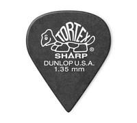 Dunlop Tortex Sharp 135-12 Puntine, Colore: Nero