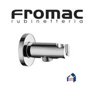 4133 SUPPORTO DOCCIA CON PRESA ACQUA 1/2 X 1/2 IN OTTONE CROMATO TONDO - FROMAC
