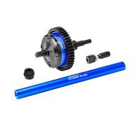 4140 acciaio al carbonio + alluminio 7075 lega centrale differenziale completo per Traxxas 1/16 Mini Slash 4X4 Short Course Truck-108164-1 Aggiornamenti - Blu