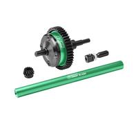 4140 acciaio al carbonio + alluminio 7075 lega centrale differenziale completo per Traxxas 1/16 Mini Slash 4X4 Short Course Truck-108164-1 Aggiornamenti - Verde