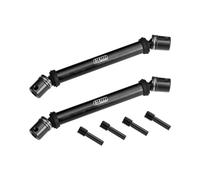 4140 Carbon Steel+Alloy 6061-T6 Front+Rear Universal Center Slider Driveshaft for LOSI 1/8 LMT 2.0 Grave Digger 4X4 Solid Axle Brushless Monster Truck-LOS04028 Upgrades - Black