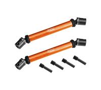 4140 Carbon Steel+Alloy 6061-T6 Front+Rear Universal Center Slider Driveshaft for LOSI 1/8 LMT 2.0 Grave Digger 4X4 Solid Axle Brushless Monster Truck-LOS04028 Upgrades - Orange