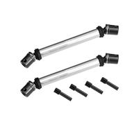 4140 Carbon Steel+Alloy 6061-T6 Front+Rear Universal Center Slider Driveshaft for LOSI 1/8 LMT 2.0 Grave Digger 4X4 Solid Axle Brushless Monster Truck-LOS04028 Upgrades - Silver