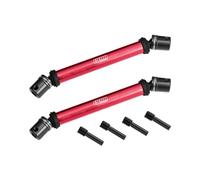 4140 Carbon Steel+Alloy 6061-T6 Front+Rear Universal Center Slider Driveshaft for LOSI 1/8 LMT 2.0 Grave Digger 4X4 Solid Axle Brushless Monster Truck-LOS04028 Upgrades - Red