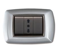 41540 Q.TA' 10 PLACCA LIFE LIVING PLAST ALLUMINIO CHIARO 3P