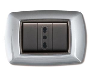 41540 Q.TA' 10 PLACCA LIFE LIVING PLAST ALLUMINIO CHIARO 3P