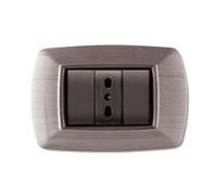 41541 Q.TA' 10 PLACCA LIFE LIVING PLAST ACCIAIO SATINATO 3P