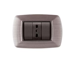 41541 Q.TA' 10 PLACCA LIFE LIVING PLAST ACCIAIO SATINATO 3P