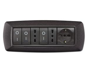 41583 Q.TA' 1 PLACCA LIFE LIVING PLAST GRIGIO NOTTE VULCAN 7P
