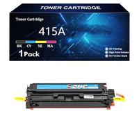 415A Cartucce di Toner con Chip per HP 415A 415X W2030A, compatibili con Stampanti Color Laserjet Pro MFP M479fdw M454dw M479fnw M479dw M454dn M479fdn M479 M454 Stampante,Cyan-1 Pack