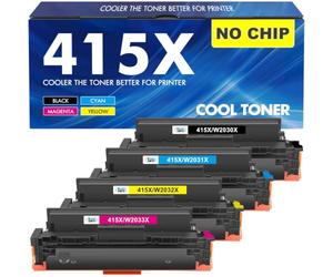 415X W2030X Compatibile per HP 415X 415A Laserjet Pro MFP M479fdw Toner | 4-Pack Color Laserjet Pro MFP M479fdn M479fnw M479dw M479 M454dn M454dw W2030A Toner Nero Ciano Giallo Magenta