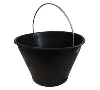 4166 Q.TA' 10 SECCHIO P/MURATORE PLAST C/ARCO NERO D 34CM 8 L