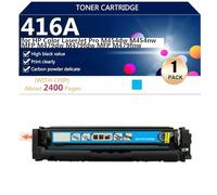 416A Cartuccia Toner ad Altissima Capacità Compatibile per HP Color LaserJet Pro M454dw M454nw MFP M479dw M479fdw M479fnw Stampanti, Clear and Sharp,Cyan-1 pack