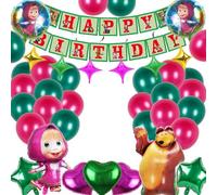 41PC Decorazioni per Compleanni Feste,Palloncini, Palloncini in Alluminio,Set di Decorazione Della Festa di Compleanno di Martha e Orso, Accessori di Decorazione di Compleann Dei Bambini