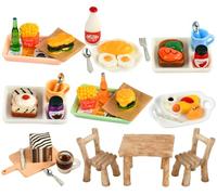 41PCS Accessori Casa Bambole, Accessori da Cucina in Miniatura, 1/12 Cibo in Miniatura, Cucina in Miniatura, Mini Cibo, Cucina Accessori Casa Bambole, Oggetti in Miniatura, Decorazioni in Miniatura