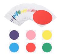 42/60 adesivi colorati rotondi per etichette da 15,2 cm, decorazione per aule e pavimenti, autoadesivi, cancellabili a secco (42 pezzi, nero)