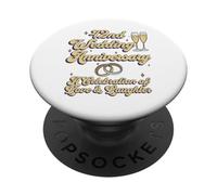 42 ° anniversario di matrimonio coppia 42 Celebrazione del matrimonio dell"anno PopSockets PopGrip Adesivo