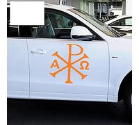 42 cm x 42 cm Fede Devota Antica Cristiana Chi Rho Px Simbolo Adesivo per Auto per Paraurti
