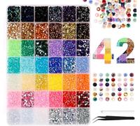 42 Colori Bedazzling Kit 32000 Pezzi Kit Di Strass Jelly Da, Gemme Piatte Multicolore Da 3 Mm Per Lavori Creativi, Kit Di Decorazione Con Pinzette E Penna, Libri, Scarpe, Unghie, Trucco Artistico