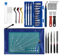 42 kit di strumenti per stampante 3D, kit di accessori per stampante 3D, set di strumenti per stampante 3D, con pinzette, pinze, affilatrici, taglierina per la pulizia, scalpello per intaglio