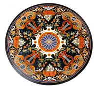 42 " Marmo Caffè Table Top Inserto Pietra Dura Artigianato Arte Work Casa Decor