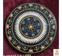 42 " Marmo Divano Centro Table Top Inserto Pietra Dura Intarsiato Handmade Work