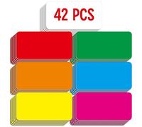 42 PCS Etichette Magnetiche per Nomi, 7 Colori, Etichette Riutilizzabili per Lavagna Bianco, Armadietto, Frigorifero, Superfici Metalliche, Ufficio Scolastico a Casa